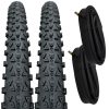 Positz Essential Value Bundle of 2 MTB Tyres 29 x 2.10 and 2 Thorn Resistant Tubes