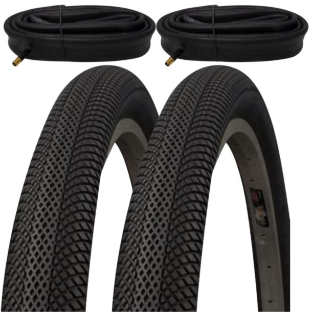 AirPro Gravel Value Bundle Pack of 2 Tyres 26 x 2.125 and 2 Heavy Duty Schrader Tubes