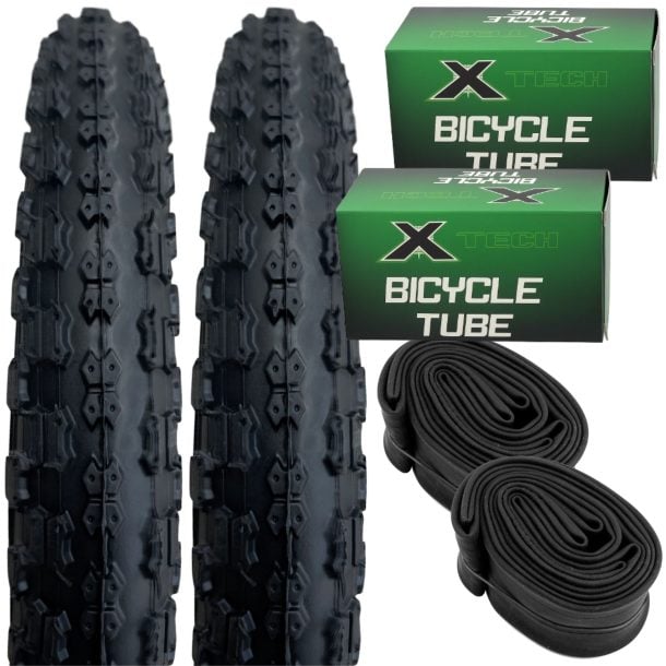 Positz Essential Value Bundle of 2 Tyres 12 ½ x 2 1⁄4 (62-203) and 2 X-Tech Standard Tubes
