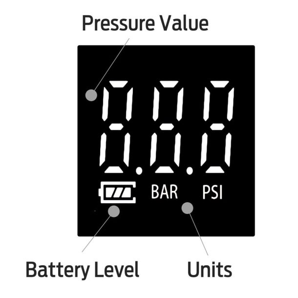 Azur Mini Electric Tyre Pump with Digital Gauge & Hose Azur Mini Electric Tyre Pump with Digital Gauge