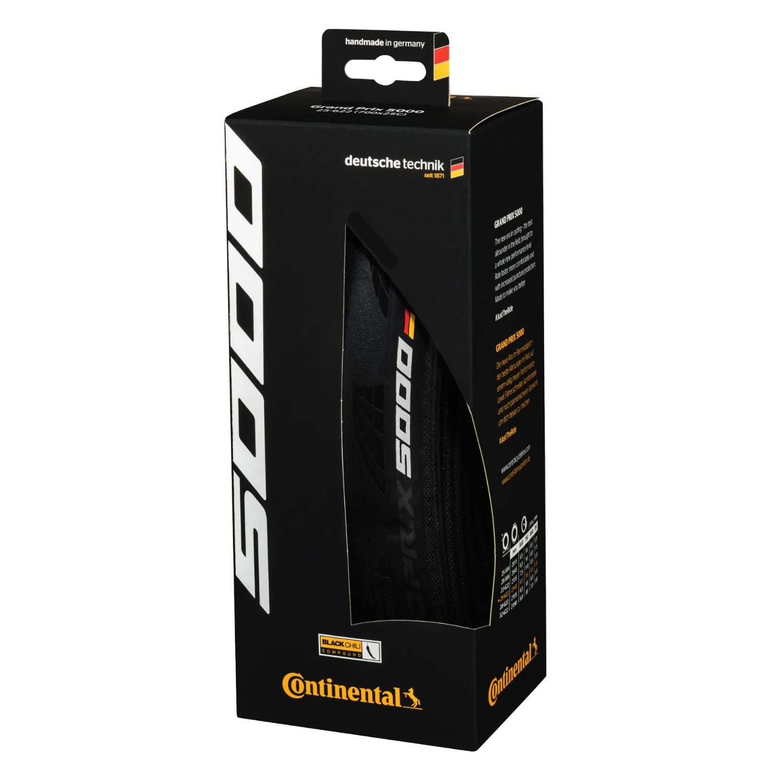 Continental GP5000 700 x 28c (28-622) Folding Road Tyre, Black Continental GP5000 Folding Road Tyre Black