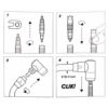 Schwalbe Clik Valve Presta Conversion Kit (3541) with Floor Pump Head