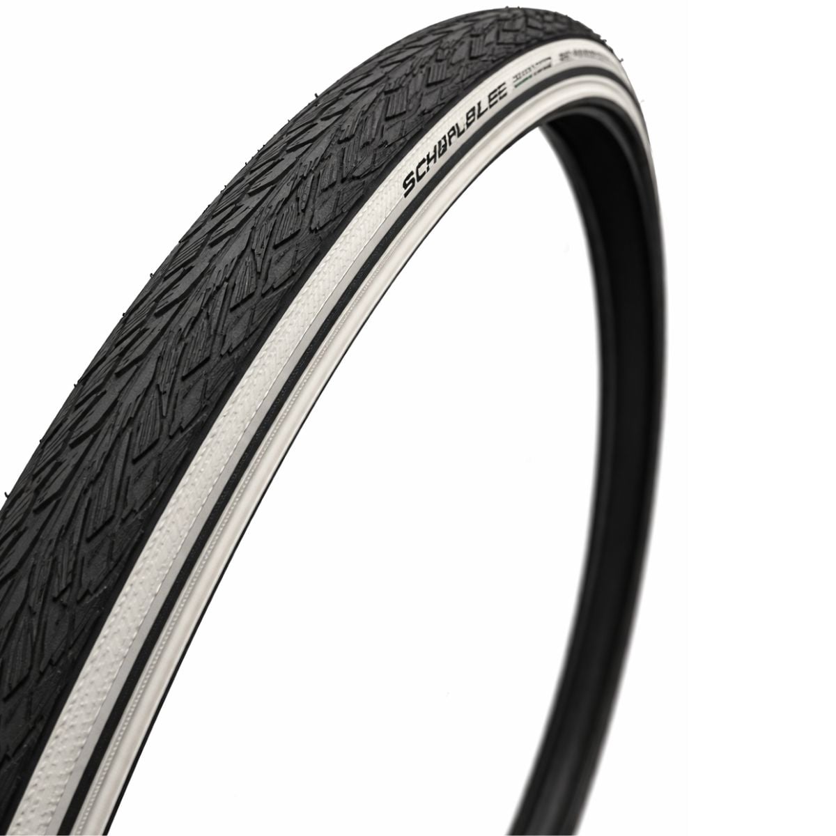 Schwalbe Delta Cruiser Plus Tyre - 700 x 28c (28-622), White Sidewall/Reflective Strip Schwalbe Delta Cruiser Plus Tyre - White Sidewall