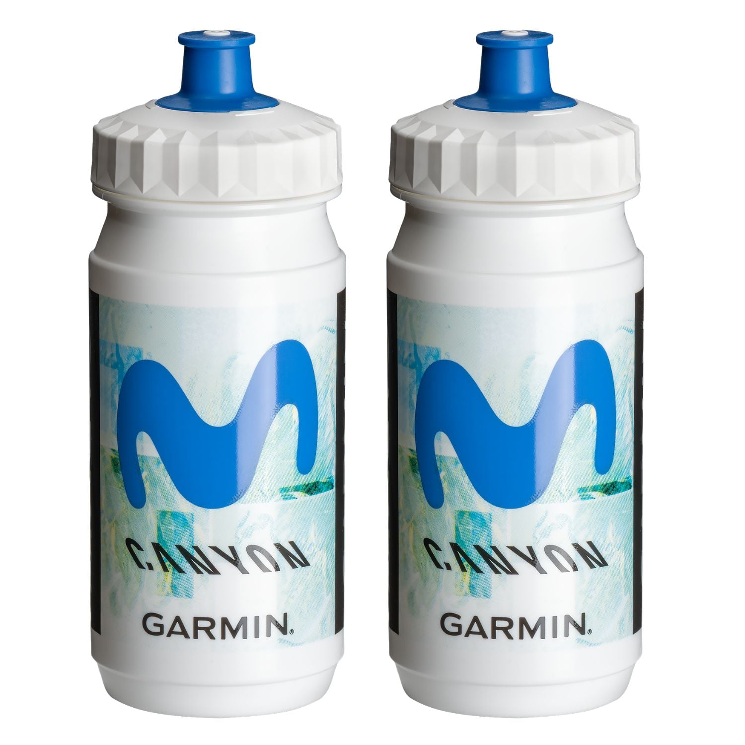 Tacx Daiya Movistar Canyon Garmin Pro Team Water Bottles – 550ml (2 Pack) 2026 Tacx Daiya Team Bottles - Movistar Canyon Garmin