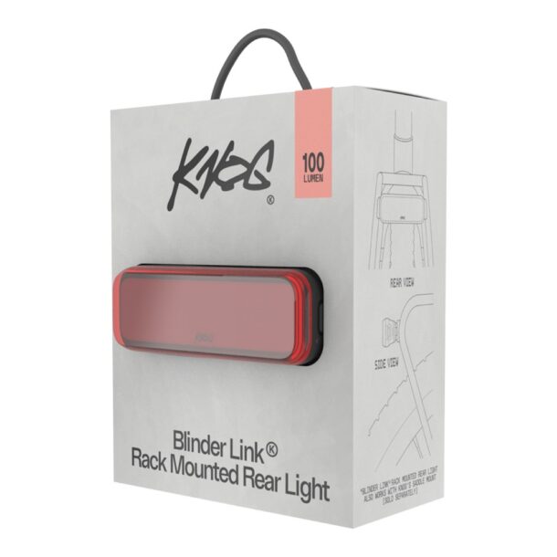 KN12995202026203 Knog Blinder Link 100 Rear Bike Light - Rack Mounted