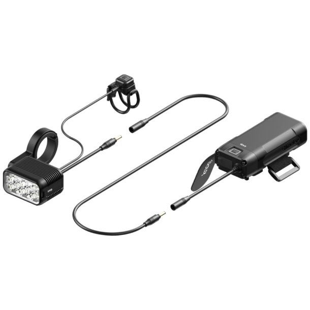 KN13335204 Knog Blinder X 1800 Front Bike Light with Remote, Battery and Bike/Helmet Mounts