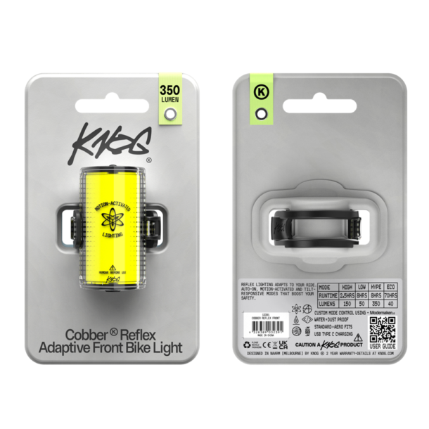 KN1339120Pack202026 Knog Cobber Reflex Adaptive Front Bike Light