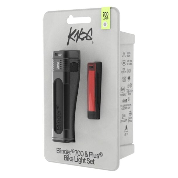 Alternative view of Knog Blinder 700 Front and Plus 20 Rear Bike Light Set