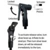 AFPTL206 Azur Floor Pump for Tubeless Tyres with Smart Valve and Digital Gauge