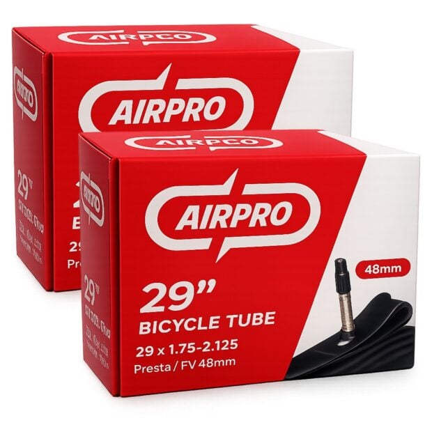 Positz Value Bundle of 2 MTB Tyres 29 x 2.10 (54-622) and 2 AirPro Tubes Presta