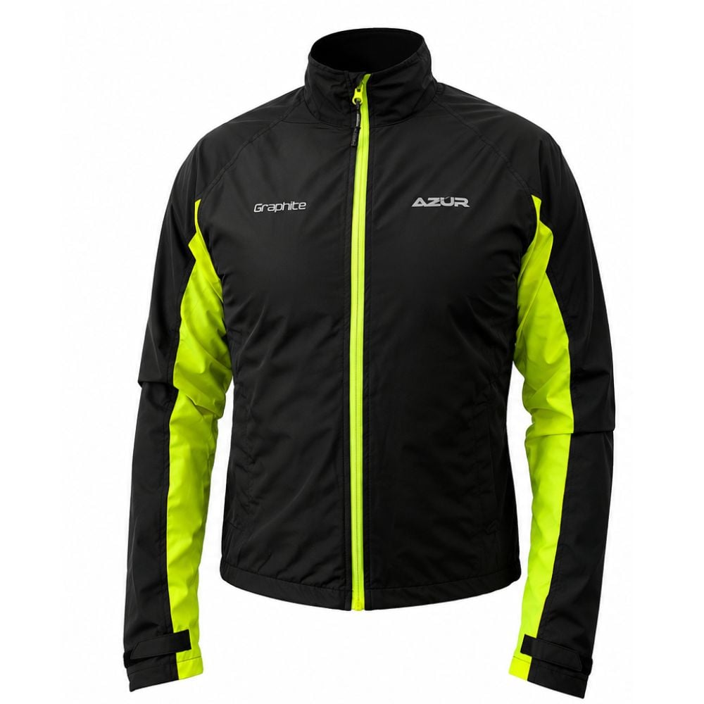 Azur Graphite Cycling Outer Layer Wind Jacket - Black/Neon Yellow Azur Graphite Cycling Outer Layer Wind Jacket - Black_Neon Yellow
