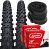 Positz Value Bundle of 2 MTB Tyres 29 x 2.10 (54-622) and 2 AirPro Tubes Presta