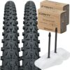 Positz Value Bundle of 2 MTB Tyres 29 x 2.10 (54-622) and 2 Conti-TPU Tubes Presta 60mm Valve