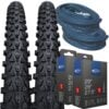 Positz Value Bundle of 2 MTB Tyres 29 x 2.10 (54-622) and 2 Schwalbe SV19 Tubes Presta