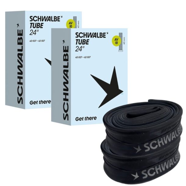 Schwalbe AV10 Inner Tubes – 24 x 1.50-2.40, Schrader 40mm Valve (2 Pack)