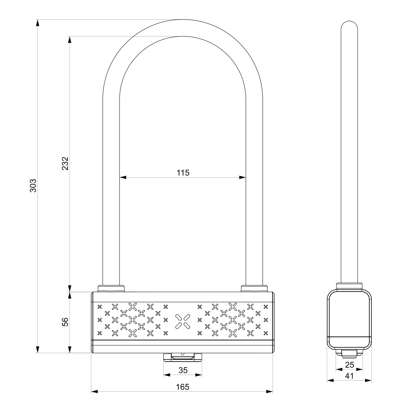 Black-X Titan RockSolid Smart U-Lock suits iPhone & Android Black-X Rock Solid Smart Shackle - 115mm x 229mm x 15mm