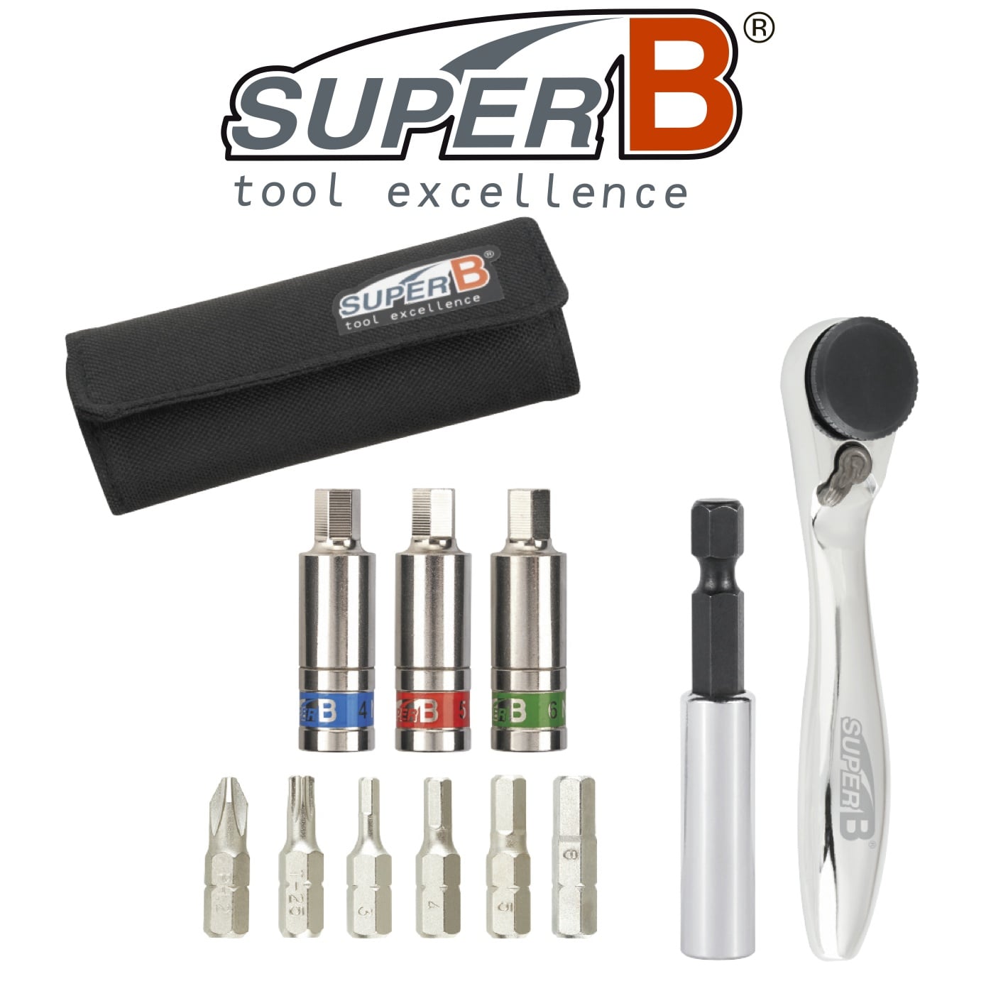 Super-B TBTW55 Torque Wrench Mini Ratchet Kit with Bit Sockets 4-6Nm Super-B TBTW55 Torque Wrench Mini Ratchet Kit with Bit Sockets 4-6Nm