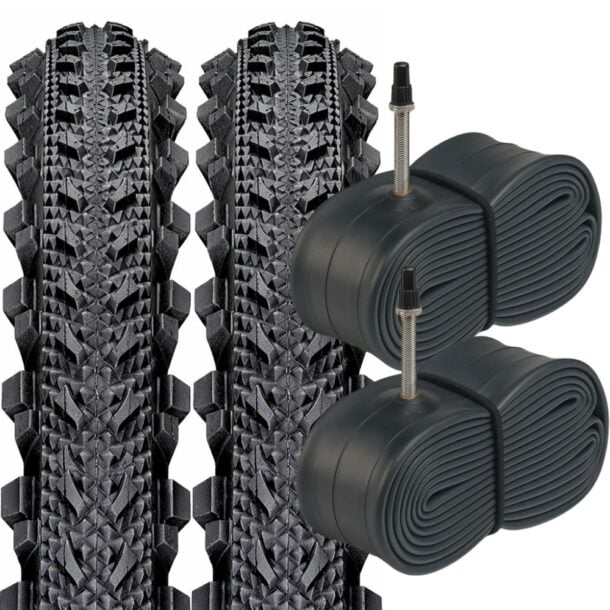 Innova Value Bundle of 2 Dual Tread Tyres 26 x 2.00 (54-559) and 2 Thorn Resistant Inner Tubes 33mm Presta