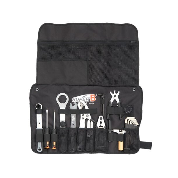 Super-B 25 Piece Bicycle Tool Set with Roll Boag