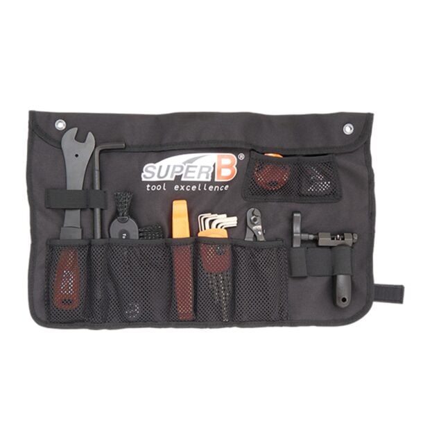 Super-B TBB100 Bicycle Tool Set 15 Piece with Roll Bag