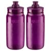 Elite Fly Cycling Water Bottles – Purple Tex, 550ml (2 Pack) Elite Fly Cycling Water Bottles – Purple Tex, 550ml (2 Pack)