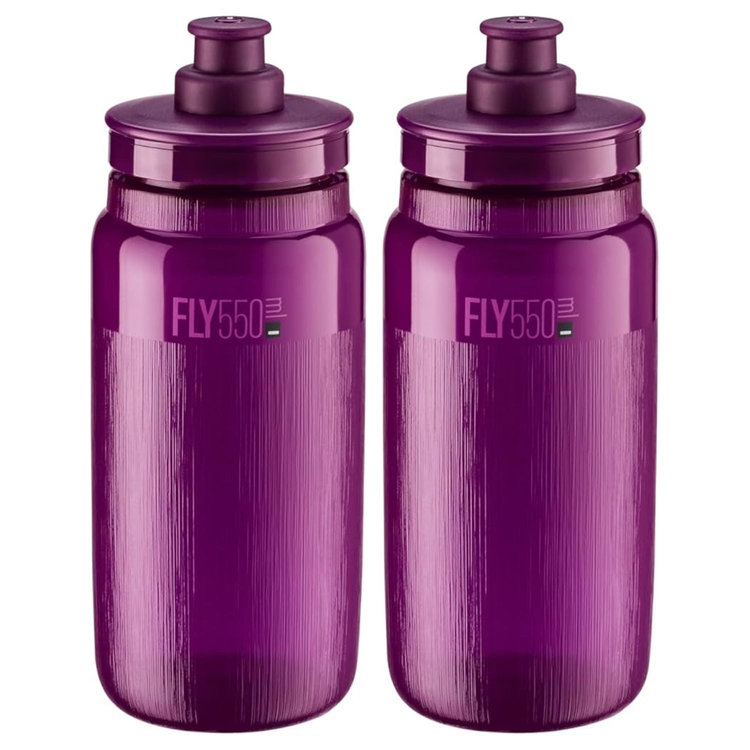 Elite Fly Cycling Water Bottles – Purple Tex, 550ml (2 Pack) Elite Fly Cycling Water Bottles – Purple Tex, 550ml (2 Pack)