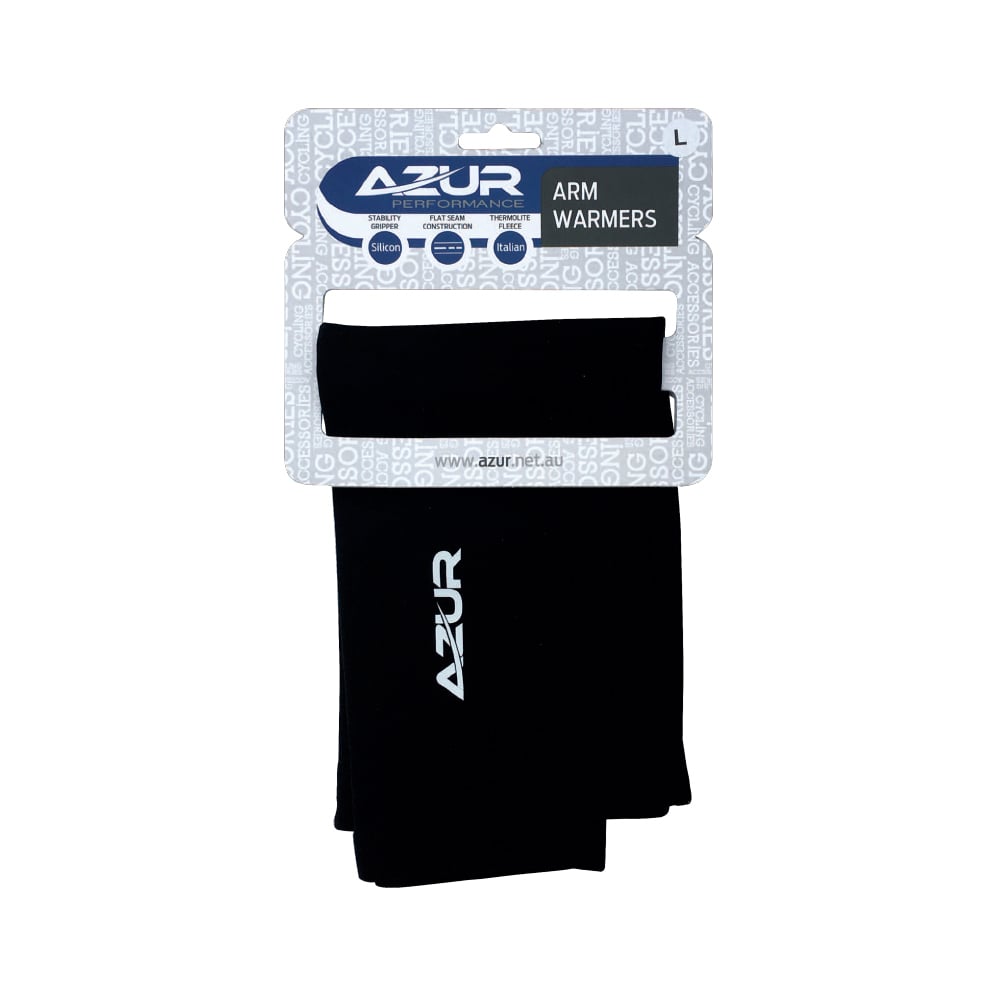 Azur Thermolite Fleece Arm Warmers - Black Azur Arm Warmers