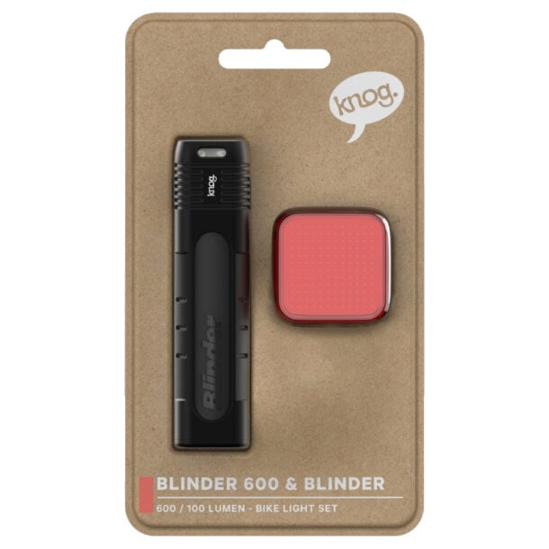 Knog Blinder 600 Front and Square 100 Rear Bike Light Set