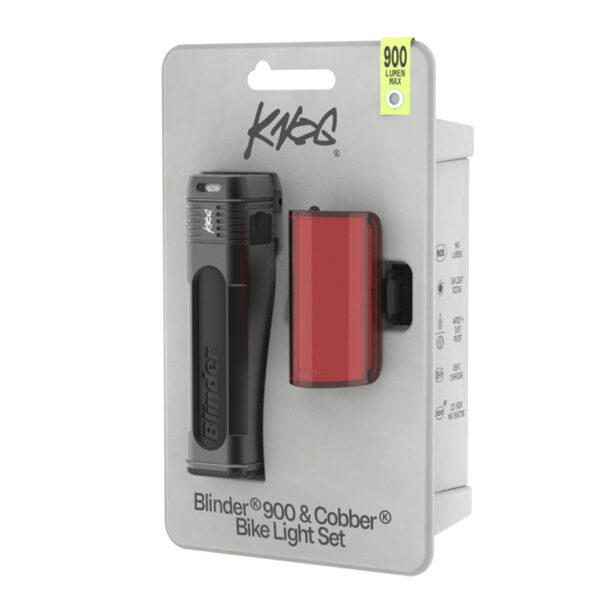 Knog Blinder 900 Front and Mid Cobber Rear Bike Light Set Knog Blinder 900 Front and Mid Cobber Rear Bike Light Set