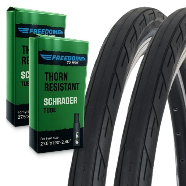 Freedom 650B Value Bundle of 2 Tyres 27.5 x 1.90 and 2 Thorn Resistant Tubes