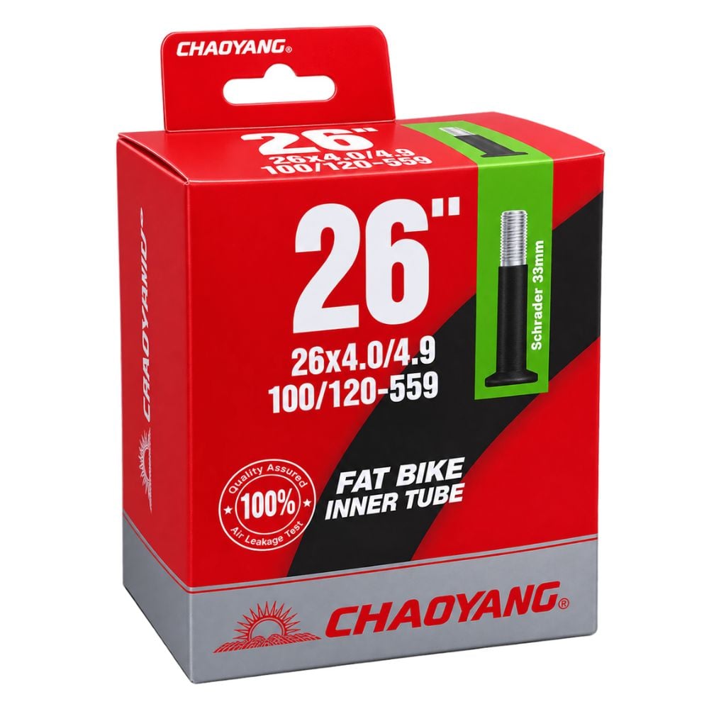Chaoyang Fat Bike Inner Tube 26 x 4.0-4.9, Schrader 33mm Valve Chaoyang Fat Bike Inner Tube 26 x 4.0-4.9, Schrader 33mm Valve
