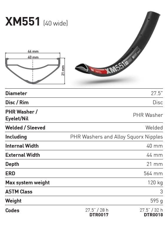 DT Swiss XM 551 MTB Rim | 40mm Internal DT Swiss XM 551 MTB Rim | 40mm Internal - Image 2
