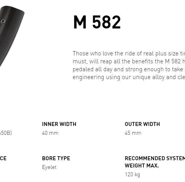 DT Swiss M 582 Rim | 27.5" | 40mm Internal | 32h