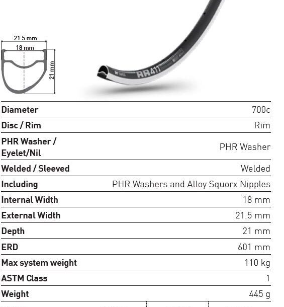 DT Swiss RR 411 Road Rim | 700C | Black DTR1019 2 DT Swiss RR 411 Road Rim | 700C | Black