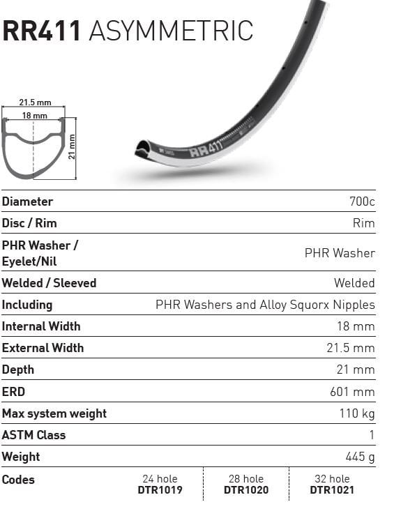DT Swiss RR 411 Road Rim | 700C | Black DT Swiss RR 411 Road Rim | 700C | Black - Image 4