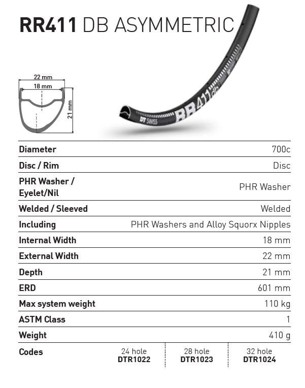 DT Swiss RR 411 Road Rim | 700C | Black DT Swiss RR 411 Road Rim | 700C | Black - Image 6