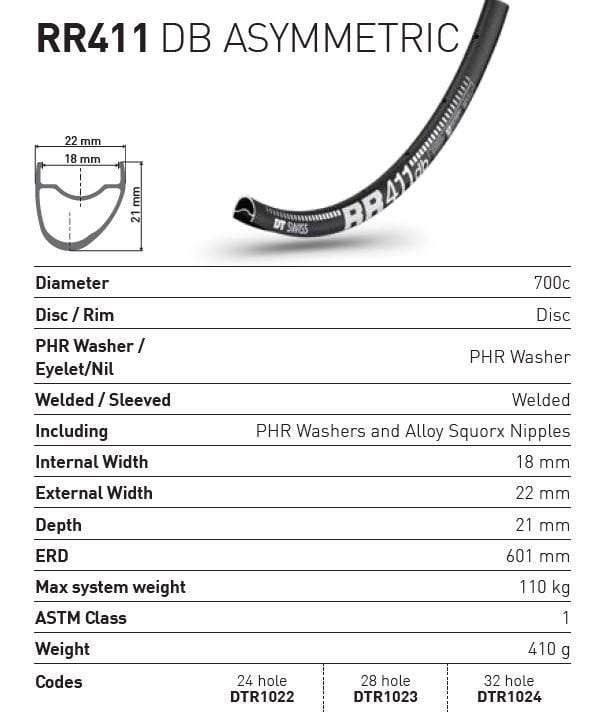 DT Swiss RR 411 Road Rim | 700C | Black DT Swiss RR 411 Road Rim | 700C | Black - Image 8