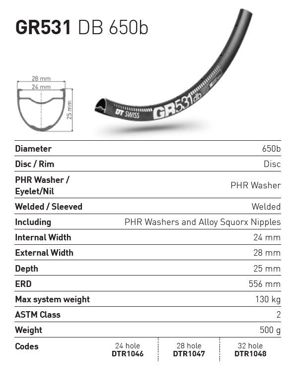 DT Swiss GR 531 Gravel Rim | 24mm Internal | 24h | Black DT Swiss GR 531 Gravel Rim | 24mm Internal | 24h | Black - Image 4