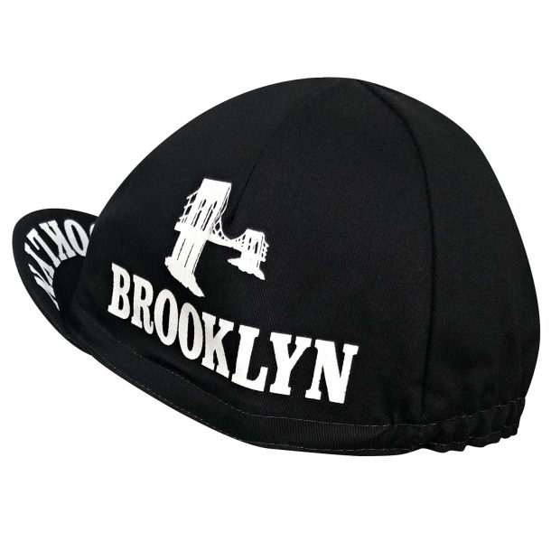Brooklyn Cycling Cap – New York City Design (Black) | Made in Italy Brooklyn City Cycling Cap Black Rear Brooklyn Cycling Cap – New York City Design (Black) | Made in Italy