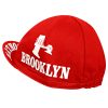 Brooklyn City Cycling Cap Red Rear Brooklyn Cycling Cap – New York City Design (Red) | Made in Italy