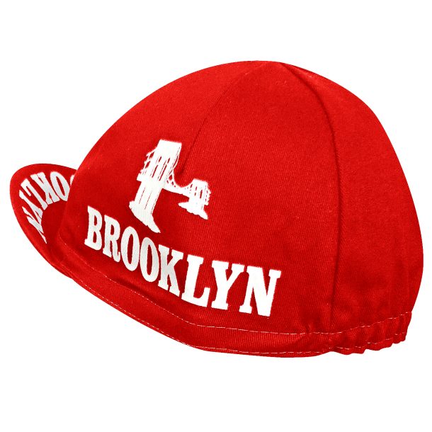 Brooklyn Cycling Cap – New York City Design (Red) | Made in Italy Brooklyn City Cycling Cap Red Rear Brooklyn Cycling Cap – New York City Design (Red) | Made in Italy