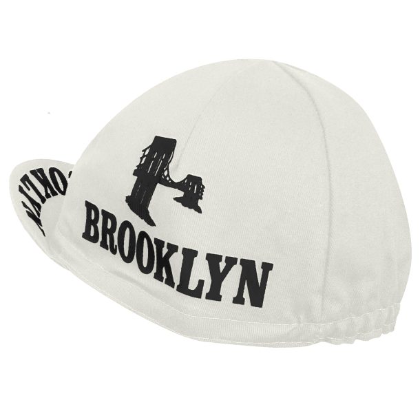 Brooklyn City Cycling Cap White Rear Brooklyn Cycling Cap – New York City Design (White) | Made in Italy