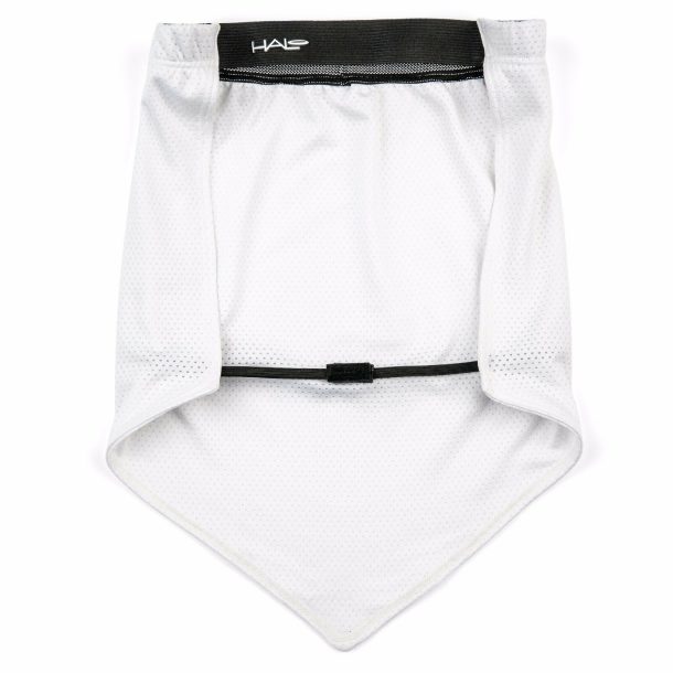 Halo Headbands Sun Shield Neck Protection White front Halo Headbands Sun Shield Neck Protection with SweatSeal