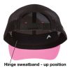Halo Hinge Classic SweatSeal Trucker Cap Halo Hinge SweatSeal Trucker Cap Pink Black Up Position