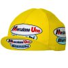 Santini Mercatone Uno Bianchi Cycling Cap – Marco Pantani | Made in Italy Mercatone Uno Bianchi Marco Pantani Cycling Cap Yellow 2 Santini Mercatone Uno Bianchi Cycling Cap – Marco Pantani | Made in Italy