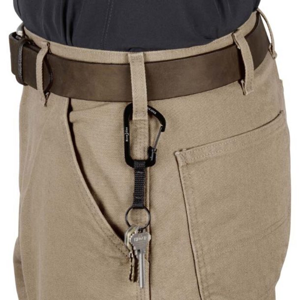 Nite Ize SlideLock Key Ring - #3, Stainless, Black Nite Ize SlideLock Key Ring - #3, Stainless, Black with Key