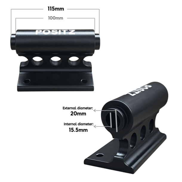 PSTZ 3041 V2 Positz Fork Mount Measurements Positz Fork Mount Car Rack Carrier for Disc Brake Bikes Thru Axle 15 x 115mm