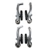 Positz Alloy V Brakes Front and Rear Set vertical view Positz Bike Alloy V-Brake Calipers Front and Rear Set