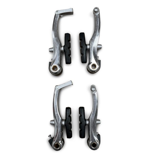 Positz Bike Alloy V-Brake Calipers Front and Rear Set Positz Alloy V Brakes Front and Rear Set vertical view Positz Bike Alloy V-Brake Calipers Front and Rear Set