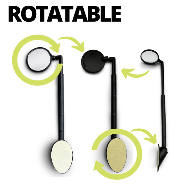 Azur Heron Bike Helmet Mirror Positz Bike Helmet Mirror Rotatable Azur Heron Bike Helmet Mirror